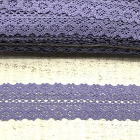 Pamut csipke antiklila színű 4,5cm széles