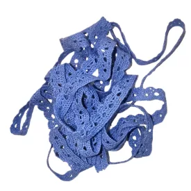 Pamut csipke égkék 1 cm x  2m