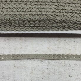Pamut csipke kavics színű 1 cm x  2m
