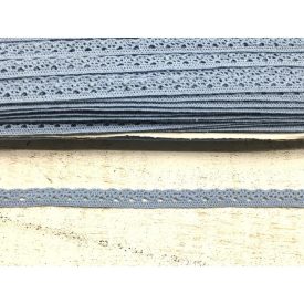 Ódonkék pamut csipke 1cm