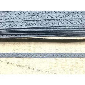 Ódonkék pamut csipke 1cm