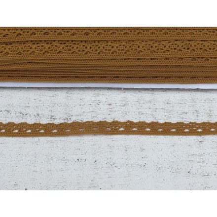 Okker pamut csipke 1cm*2méter