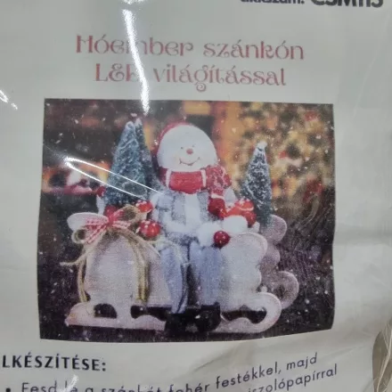 Csináld magad - Hóember szánkón LED világítással