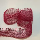 Juta szalag 5cm széles bordó