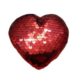 Piros flitteres szív párnácska 8,5cm x 8cm Piros flitteres szív párnácska 8,5cm x 8cm