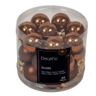 Üveg gömb akasztós eszpresszó  2,5cm 24db-os