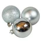 Műanyag gömb ezüst 6cm 10db-os