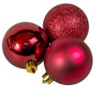 Műanyag gömb bordó 6cm 10db-os