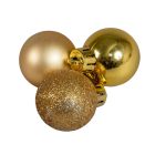 Műanyag gömb világos arany 3cm 14db-os