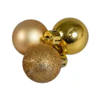 Műanyag gömb világos arany 3cm 14db-os