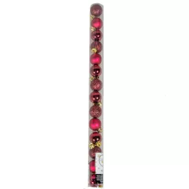 Műanyag gömb bordó 3cm 14db-os