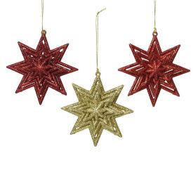 Akasztós csillag dísz műanyag 11cm Akasztós csillag dísz műanyag 11cm