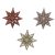 Csillagdísz műanyag akasztós 11cm