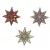 Csillagdísz műanyag akasztós 11cm