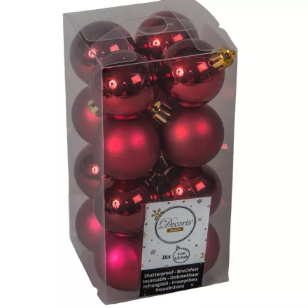 Műanyag gömb bordó 4cm 16db-os csomag