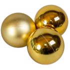 Műanyag gömb világos arany 8cm 6db-os