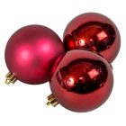 Műanyag gömb bordó 8cm 6db-os