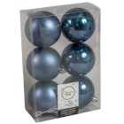 Műanyag gömb éjkék 8cm 6db-os