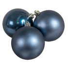 Műanyag gömb éjkék 8cm 6db-os