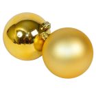 Műanyag gömb világos arany 10cm 4db-os