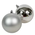 Műanyag gömb ezüst 10cm 4db-os