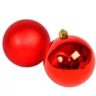 Műanyag gömb karácsony piros 10cm 4db-os