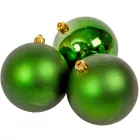 Műanyag gömb fenyő zöld 10cm 4db-os csomag