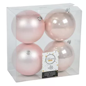 Műanyag gömb rózsaszín 10cm 4db-os