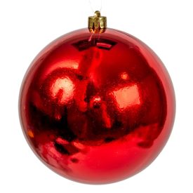 Műanyag gömb karácsony piros 14cm