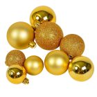 Műanyag gömb világos arany 4-5-6cm 30db-os