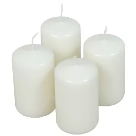 Lakkozott adventi gyertya 80x50mm fehér  4db/csom (db ár)