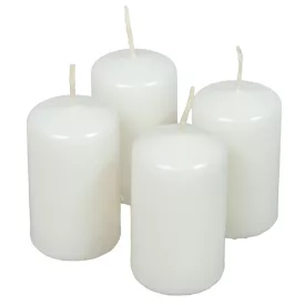 Lakkozott adventi gyertya 70x40mm fehér 4db/csom (db ár)