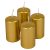 Metál adventi gyertya 70x40mm arany  4db/csom (db ár)