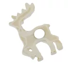 Szarvas öntapadós fehér poly 6cm