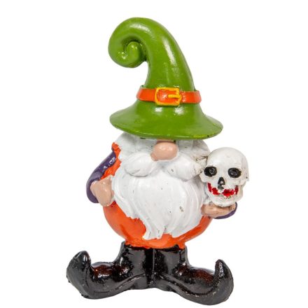 Orrszakáll manó halloween kopotyával poly M12cm