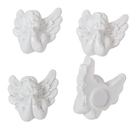 Angyal könyöklő  öntapadós poly fehér 3,5cm 4db-os csomag