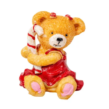 Maci ülő cukorbottal polyresin 7cm