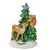 Fenyőfa állatokkal polyresin 7,5cm