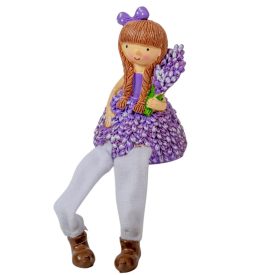 Lógólábú levendula lány polyresin 10cm 