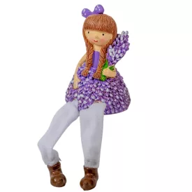 Lógólábú levendula lány polyresin 10cm 