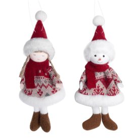 Hóember, lányka akasztós 18cm Hóember, lányka akasztós 18cm