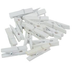 Fa csipesz fehér 3,5cm  16db-os