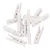 Csipesz fa fehér 4,8cm 12 darabos csomag