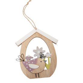 Madárházas akasztós dísz fa 16cm Madárházas akasztós dísz fa 16cm