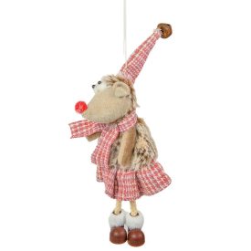 Egér lány textil akasztós mályva 20cm Egér lány textil akasztós mályva 20cm