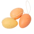 Műanyag tojás narancs-sárga 6cm 6db-os