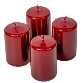 Lakkozott adventi gyertya 80x50mm bordó 4db/csom (db ár)