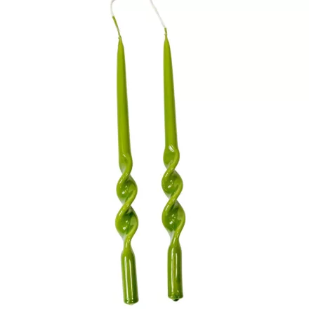 Lakkozott rövid alfa csavart gyertya oliva 235x12mm 8db/csom (db ár)