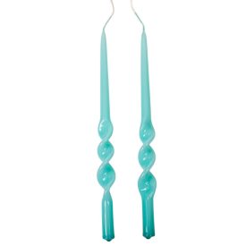   Lakkozott rövid alfa csavart gyertya menta 235x12mm 8db/csom (db ár)