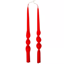   Matt rövid alfa csavart gyertya piros 235x12mm 8db/csom (db ár)